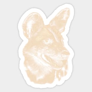 African Wild Dog Close-up Sticker